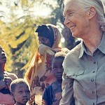Dr. Jane Goodall with village women near Kigoma, Tanzania